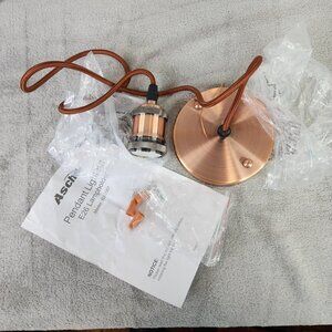 Ascher Pendant Light Kit E26 Lamp Socket Industrial Vintage Pendant Light RJ2001
